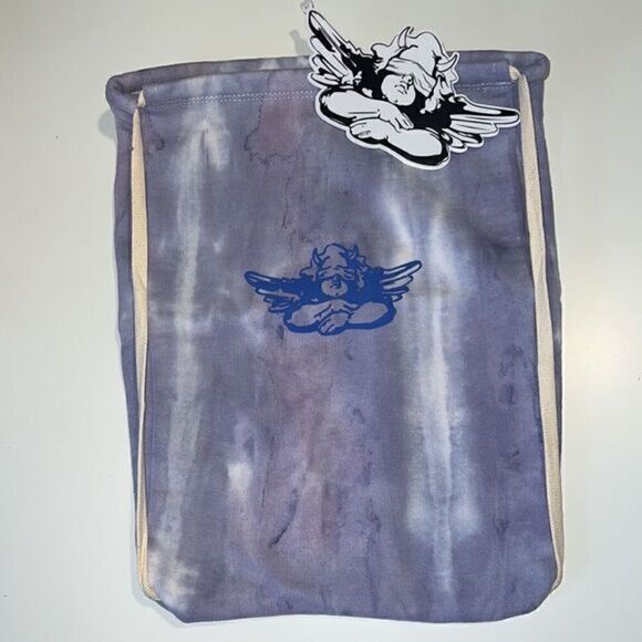 Boys Lie Purple Tie Dye Cotton Slushie Drawstring Backpack Unreleased NWT - Picture 2 of 10